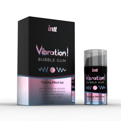 Рідкий вібратор Intt Vibration Bubble Gum Жуйка (15 мл) зображення