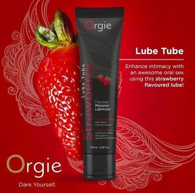 Съедобный лубрикант на водной основе Orgie Lube Tube Strawberry, клубника (100 мл) картинка