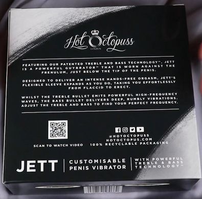 Вібратор для пеніса з пультом Hot Octopuss JETT, Treble and Bass Technology зображення