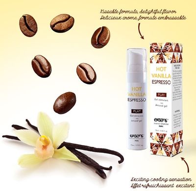 Стимулюючий охолоджуючий гель EXSENS Kissable Hot Vanilla Espresso ванільний еспресо (15 мл) зображення