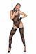 Боді фатинове з малюнком Noir Handmade F242 Tulle body with patterned flock embroidery, розмір S картинка 5