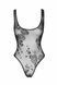 Боді фатинове з малюнком Noir Handmade F242 Tulle body with patterned flock embroidery, розмір S картинка 3