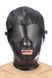 Капюшон для БДСМ зі знімною маскою Fetish Tentation BDSM hood in leatherette with removable mask картинка 1