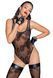 Боді фатинове з малюнком Noir Handmade F242 Tulle body with patterned flock embroidery, розмір S картинка 6