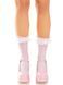 Носки ажурные с рюшами Leg Avenue Mini Bow Lace Anklet White картинка 3