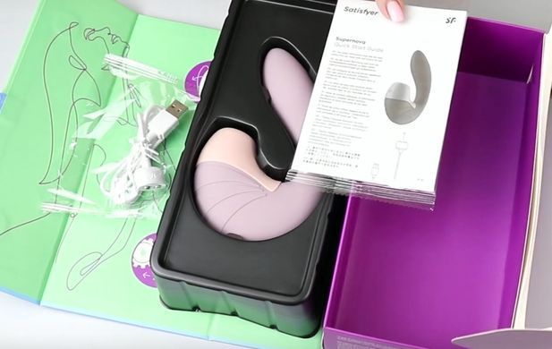 Вакуумний стимулятор &ndash; вібратор Satisfyer Supernova White (діаметр 3,5 см) зображення