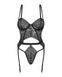 Волшебное боди с подвязками для чулок JSY JS228161 Black, размер S/M картинка 5