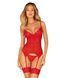 Корсет с кружевом + трусики Obsessive Ingridia corset & thong, размер M/L картинка 1