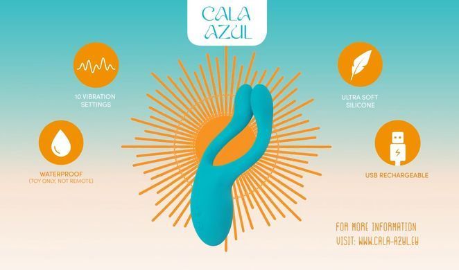 Вибратор для пар Cala Azul Dani I Couples Vibrator (диаметр отростков 2 см) картинка