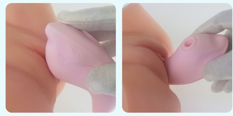 Вибратор и вакуумный стимулятор - дельфинчик CuteVibe Heidi Pink (диаметр 4 см) картинка