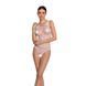 Боди с вертикальной сеткой и доступом Passion BS086 white картинка