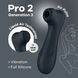 Вакуумный клиторальный стимулятор с вибрацией Satisfyer Pro 2 Generation 3 with Liquid Air Dark Grey картинка 1