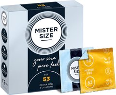 Презервативи тонкі Mister Size pure feel, розмір 53 (3 шт) зображення