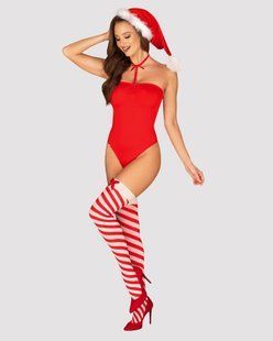 Різдвяний комплект Obsessive Kissmas teddy red, розмір S/M зображення