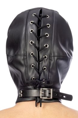 Капюшон з кляпом для БДСМ Fetish Tentation BDSM hood in leatherette with removable gag зображення