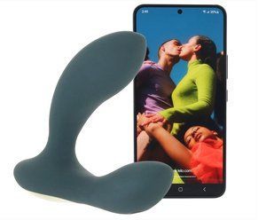 Смарт массажер простаты с вибрацией LELO Hugo 2 Green (диаметр 4,1 см) картинка