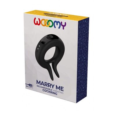 Ерекційне кільце з вібрацією Wooomy Marry Me (внутрішній діаметр 4 см) зображення