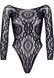 Ажурне боді з рукавами Leg Avenue Snap crotch thong back teddy Black, розмір S/M картинка 3
