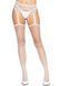 Колготки-сітка з відкритим доступом Leg Avenue Net stockings with garter belt White O/S зображення
