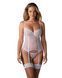 Напівпрозорий корсет з підв&rsquo;язками + трусики Obsessive Alissium corset & thong White, розмір XS/S картинка 1