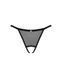 Трусики з ажурною вставкою та відкритим доступом Obsessive Celia Noir crotchless thong, розмір XL/2XL картинка 3