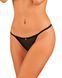 Трусики з ажурною вставкою та відкритим доступом Obsessive Celia Noir crotchless thong, розмір XL/2XL картинка 5