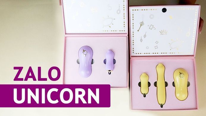 Набір 2в1: віброяйце + вакуумний стимулятор Zalo UNICORN Yellow зображення