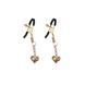 Зажимы для сосков с сердцем Liebe Seele Nipple Clamps Gold Heart-shaped Flowers on Blue картинка 1