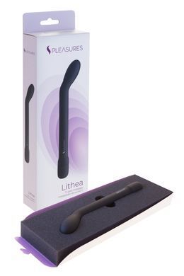 Тонкий вібратор для точки G S Pleasures Lithea Black (діаметр 2,5 см) зображення