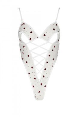 Еротичне боді з малюнком Passion LOVELIA BODY white, розмір XXL/XXXL зображення