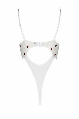 Еротичне боді з малюнком Passion LOVELIA BODY white, розмір XXL/XXXL зображення