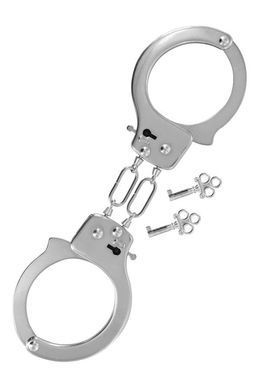 Наручники металеві з ключами Fetish Tentation Soft adjustable metal wrist cuffs зображення
