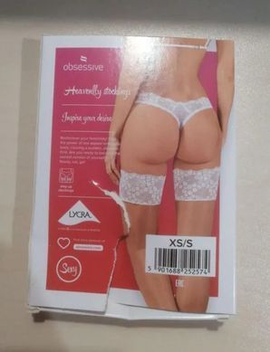Чулки на широкой резинке Obsessive Heavenlly stockings, размер XS/S картинка