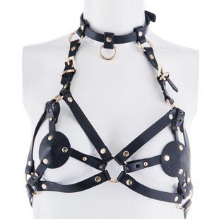 Стильная портупея-бра LOCKINK SEVANDA Queen Chest Harness with Removable Bra картинка