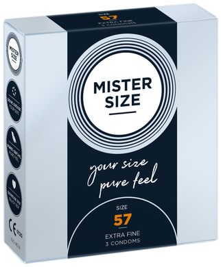 Презервативи тонкі Mister Size pure feel, розмір 57 (3 шт) зображення