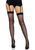 Чулки-сетка со швом сзади и бабочками Leg Avenue butterfly backseam thigh highs Black O/S картинка
