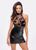 Платье с сетчатым верхом Noir Handmade F311 Eros mini halter dress flocked mesh and wetlook, размер S картинка