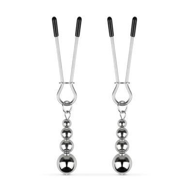 Затискачі для сосків Bedroom Fantasies: Nipple Clamps with Beaded Chain Silver зображення