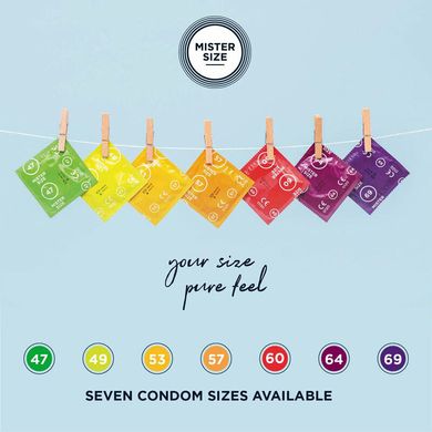 Презервативи тонкі Mister Size pure feel, розмір 57 (3 шт) зображення