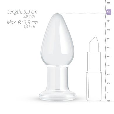 Скляна анальна пробка Gildo Glass Buttplug No. 24 (діаметр 3,9 см) зображення