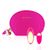Віброяйце з вібруючим пультом Д/У Rianne S: Pulsy Playball Deep Pink + косметичка-чохол на замку зображення