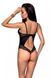 Боди из эко-кожи и кружева Passion Loona Body black, размер L/XL  картинка 2