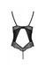 Боди из эко-кожи и кружева Passion Loona Body black, размер L/XL  картинка 6