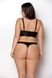 Комплект из эко-кожи с люверсами и ремешками: бра и трусики Passion Malwia Bikini black, размер 4XL/5XL картинка 2