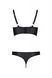 Комплект з еко-шкіри з люверсами та ремінцями: бра та трусики Passion Malwia Bikini black, розмір 4XL/5XL картинка 4