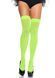 Класичні непрозорі панчохи Leg Avenue Opaque Nylon Thigh Highs OS Neon Green зображення