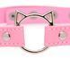 Чокер з кішечкою Master Series Kinky Kitty Ring Slim Choker Pink картинка 4