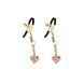 Зажимы для сосков с сердцем Liebe Seele Nipple Clamps Gold Heart-shaped Flowers on White картинка
