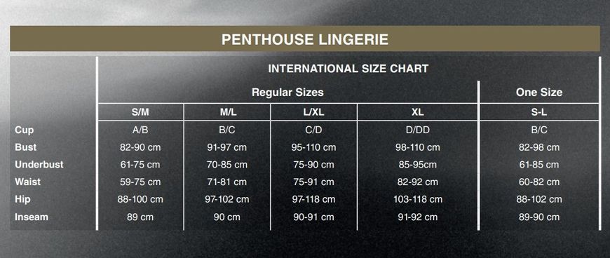 Пеньюар и стринги с доступом Penthouse Hypnotic Power Black, размер S/L картинка
