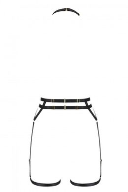 Портупея-стрепы с двойным ремнем Passion Exclusive DENIRA black, размер L/XL картинка
